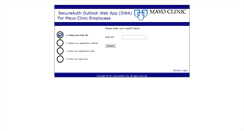 Desktop Screenshot of mcmail.mayo.edu